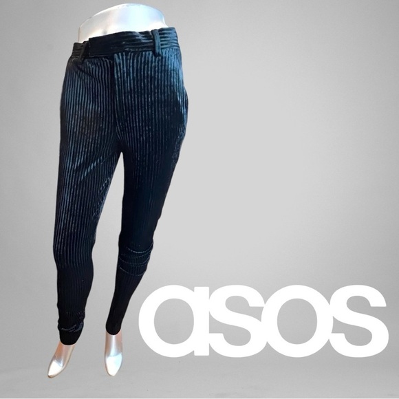 ASOS Pants - ASOS Ribbed black Velvet Skinny Pants